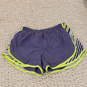 Women's Purple and Yellow Athletic Shorts